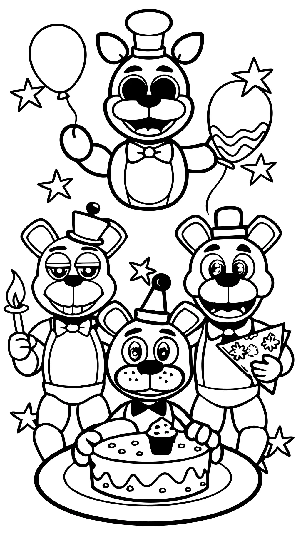 página de color fnaf